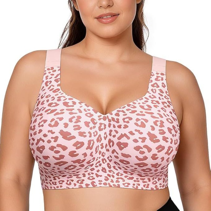 Underwire Bra Padded - Biustonosze Leopard Jelly Bez Fiszbin Push