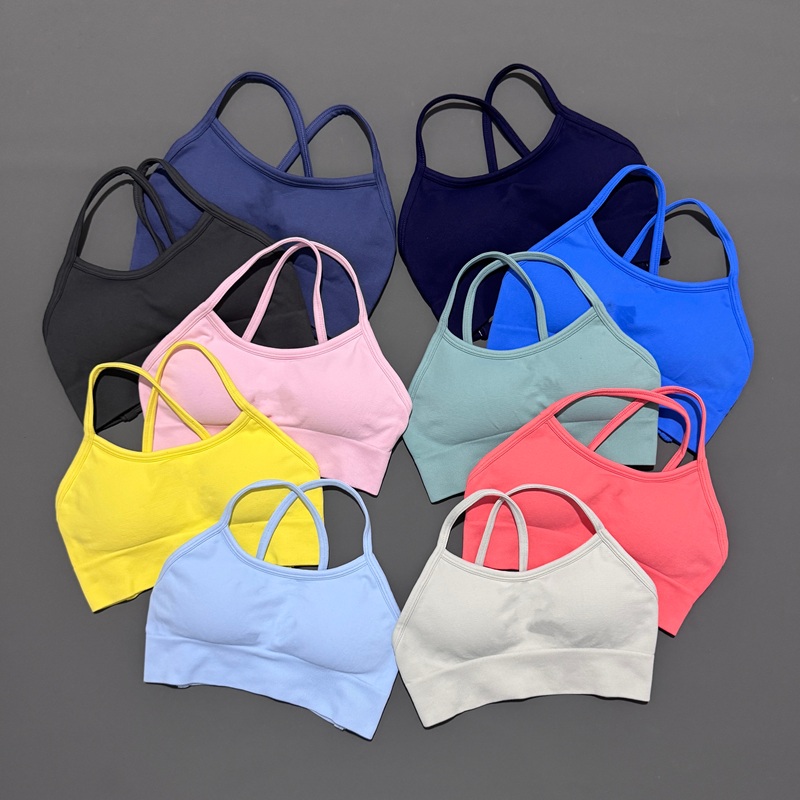 Sports Bra Racerback - Biustonosz sportowy Histello bez pleców, damski,